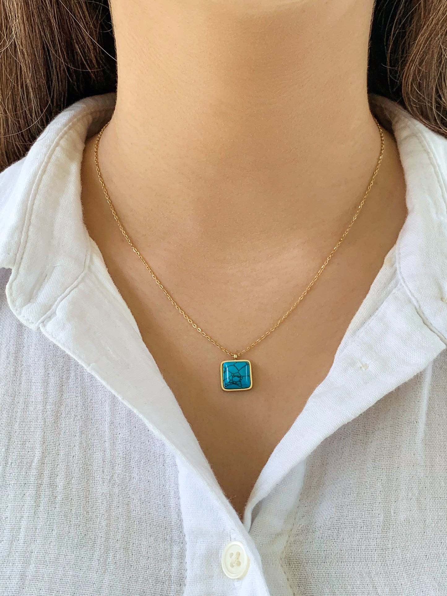 Bahar Turquoise Pendant Necklace