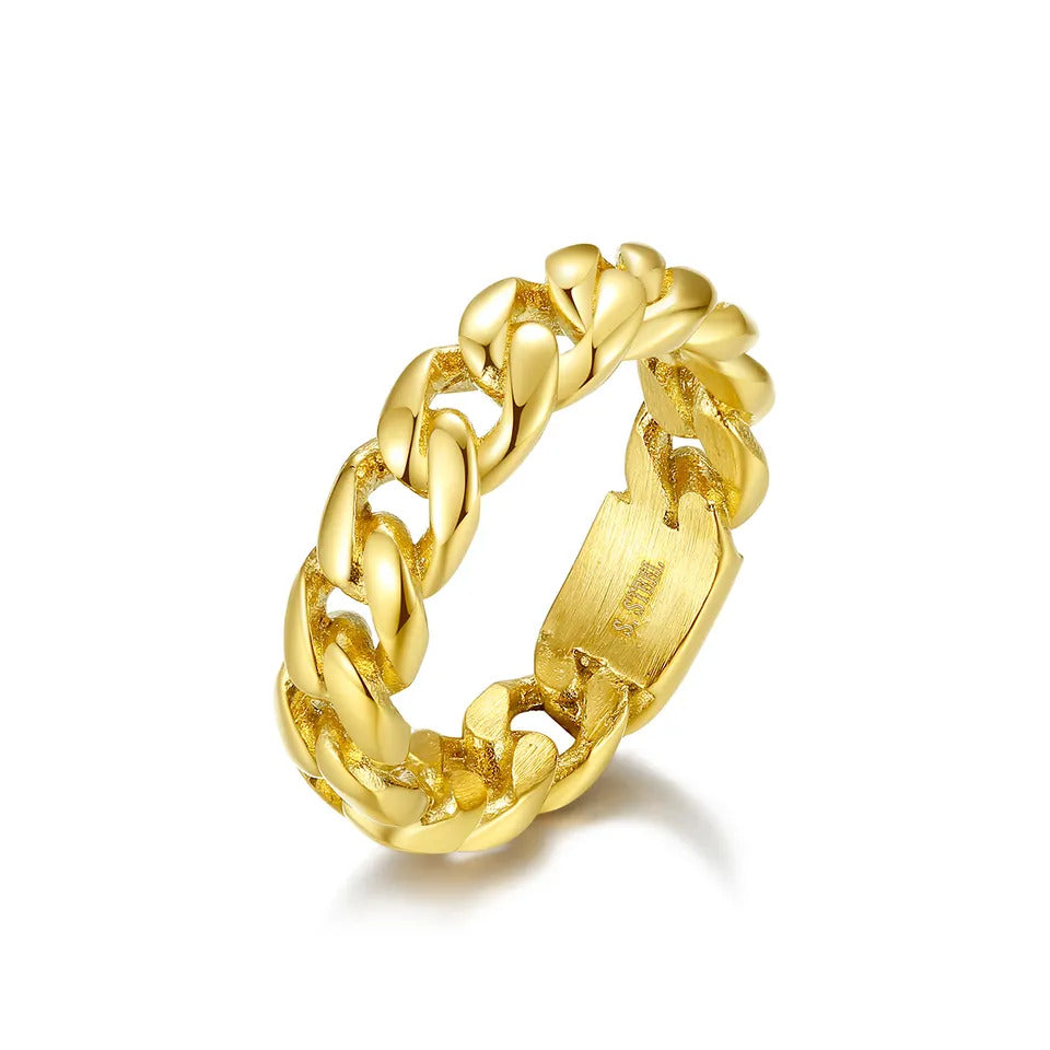 Chunky Chain Style Band Ring