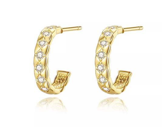 Lina Small Stud Back Hoops